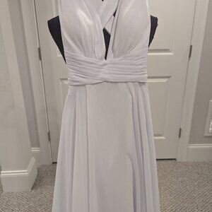 Brand New White Chiffon Dress US 2